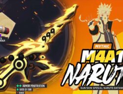 Cara dapat M4A1 Naruto Free Fire eksklusif, Gaya Kyubi On!